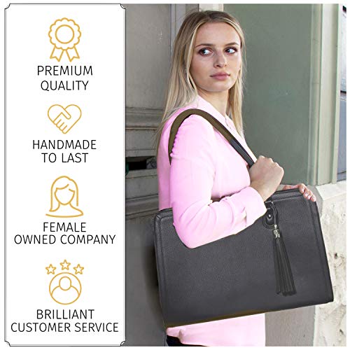 Laptop Bag for Women 17 inch Handmade Luxury Computer Briefcase