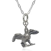 EnCharmed Sterling Silver Puffin Atlantic Seabird Clown of the Sea 3D Charm Necklace, 18"