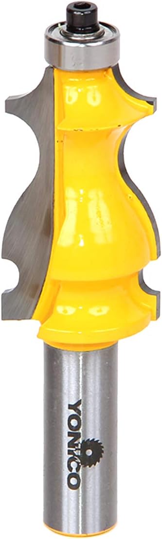 Yonico 16132 - Architectural Molding Router Bit, Cutting Height: 1-3/4", Cutting Depth: 1/4" - 1/2" Shank