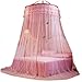 Haoun Mosquito Net, Bed Canopy with Butterflies Bed Curtains from Ceiling Princess Bed Canopy for Girls Bed (Pink)