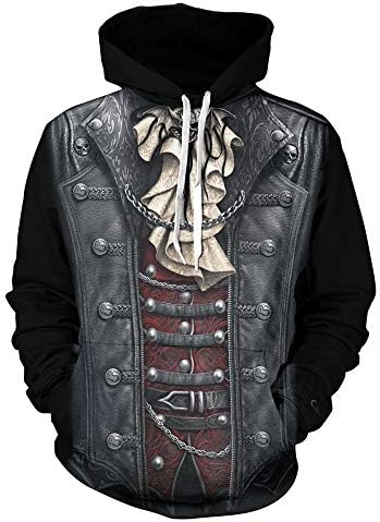 SLTX 3D Hoodies 3D Printed Sweatshirt Snow Lion Skull Hoodies Sweatshirt
