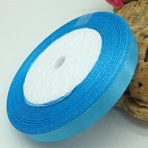 1roll (22 meters) 3/8" 10mm blue weaving satin ribbon