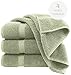 White Classic Luxury Cotton Bath Towels Large - | Highly Absorbent Hotel spa Collection Bathroom Towel | 27x54 Inch | Set of 4 (Dark Green, 4)