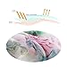 STORY OF SHANGHAI Womens 100% Mulberry Silk Head Scarf For Hair Ladies Silk Scarf Gift for Valentine's Day,White Peony,One Size