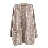 SAYM Women's No Loose Cardigan Sweater Coat Bold Lines Knit