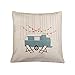 Showutheworld Cotton Linen Square Decorative Throw Pillow Case Vintage Cushion Cover home is where you park it 18X18 