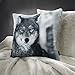 Phantoscope Decorative Throw Pillow Case Cushion Cover Winter Forest Wolf 18 
