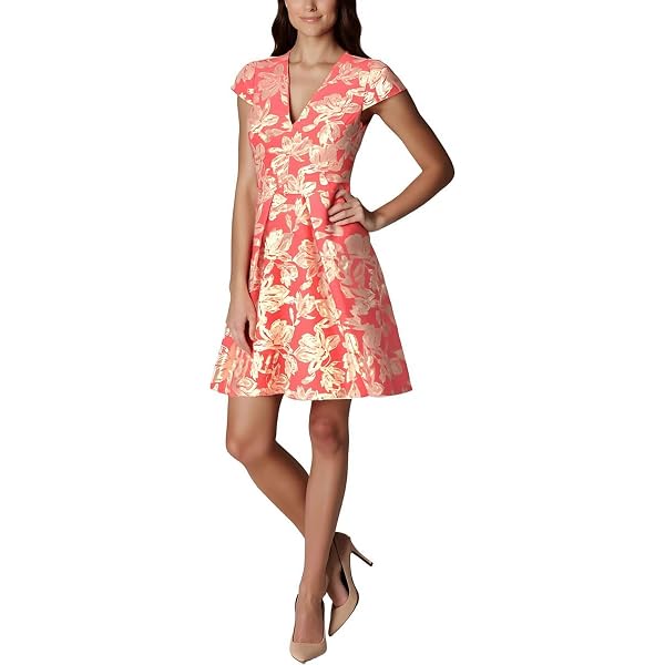 Vince Camuto Women's PTD Scuba Fit & Flare Dress, Lavender at Amazon  Women's Clothing store