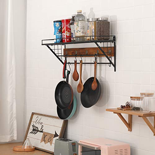 Xcosrack 27Inch Wall Mount Pot Rack Storage Organizer,2 Tier Hanging