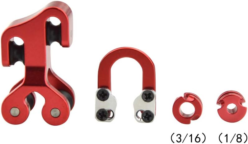 ZSHJG Compound Bow Accessories Kit Bowstring Cable Slide D Loop and Peep Sight 1/8" 3/16" Hole Size Bow Accessories Set (Red) - Image 4