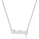 Hidepoo Brittany Necklace – Personalized Name Pendant Necklace for Christmas Day Gift,Dainty Brittany Name Necklace Chain Jewelry Gifts for Women