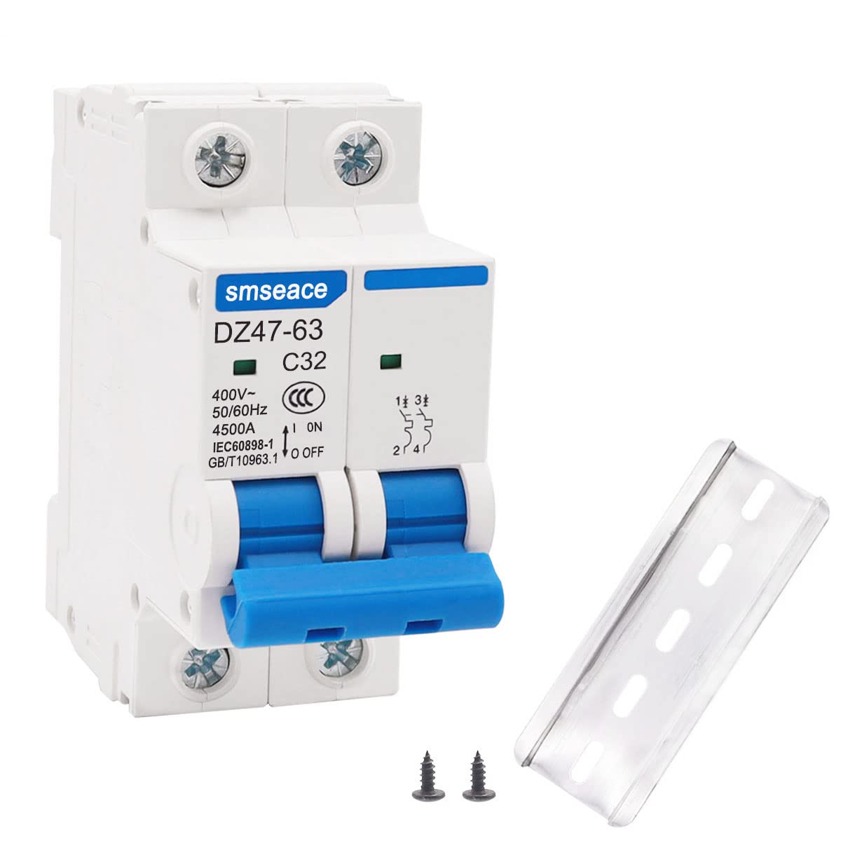 smseace Miniature Circuit Breaker AC 32A 400V,2