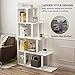 Tribesigns 5-Tier Bookshelf, White Ladder Corner Bookshelf Stepped Bookcase, Modern L Shaped Display Shelf Unit Storage Organizer, 40 x 12 x 63 Inch (White)