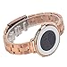 Lcoo Xuexy 14mm Pebble Time Round Stainless Steel Watch Band Strap Replacement Bracelet, Rose Gold