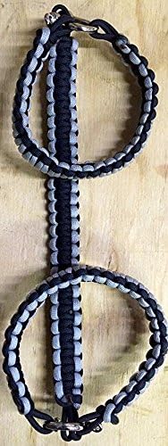 Jeep Wrangler Jk 2007-Present Black/Grey 550 Paracord Front and Rear Grab Handle Grips Set