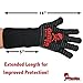 BBQ Grilling Gloves by Grill n Chill - 932°F Extreme Heat Resistant Grill Gloves for Cooking, Oven, Barbecue - Longest (15 inches) for Best Fire Protection