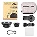 Phone Camera Lens, Wide Angle & Macro Lens (Screwed Together) and 230°Fisheye Lens for iPhone,Cell iPhone Lens Kit for Android iPhone X XR XS Max 8 7 6S Plus Samsung S9 S8