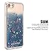iPhone 7 Case, ESEEKGO Floating Liquid Case for iphone 7 Soft Cover TPU Bumper Bling Bling Case (Blue)