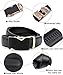 Belts Mens Leather Ratchet Comfort Cilp Adjustable Automatic Sliding Buckle Fashion Dress Belt 1.38 inches Width Black