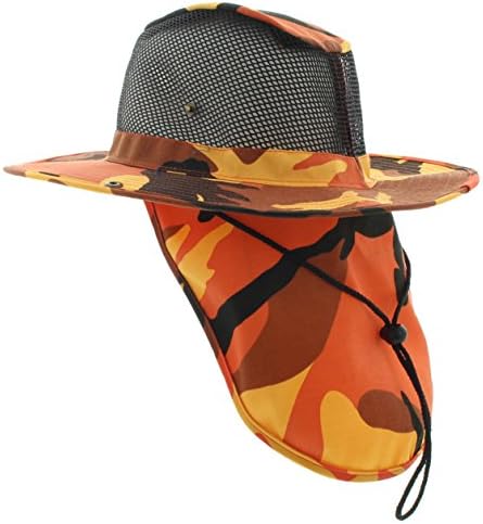 Wide Brim Outdoor Safari Summer Sun Hat with Neck Flap