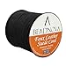BEADNOVA 3mm Faux Suede Cord Flat Leather Cord 100 Yards Roll Spool for Necklace Bracelet Jewelry Making, Black