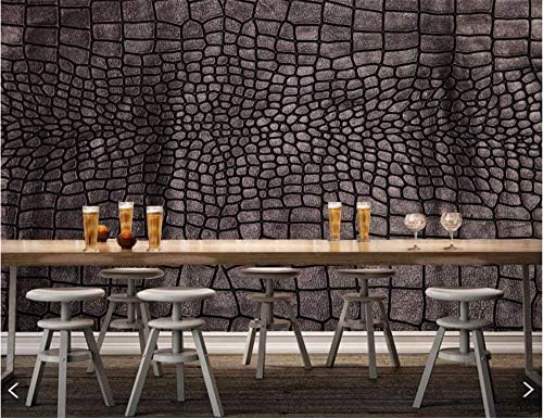 Weaeo Texture Crocodiles Photo 3D Wallpaper Living Room Tv Sofa Bedroom Restaurant Bar Background Decorative Wallpaper-400X280Cm