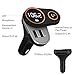 Bluetooth FM Transmitter, [Newest Version] Wireless Bluetooth Car Radio Transmitter Handsfree Car Kit Mp3 Player with 2 USB Ports, TF Card Slot for iPhone iPad Samsung HTC