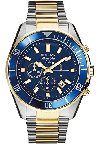 Bulova 98B230 Mens Marine Star Blue Steel Chronograph Watch