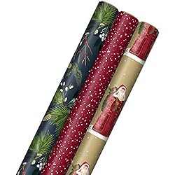 Hallmark Holiday Wrapping Paper with Cut Lines on