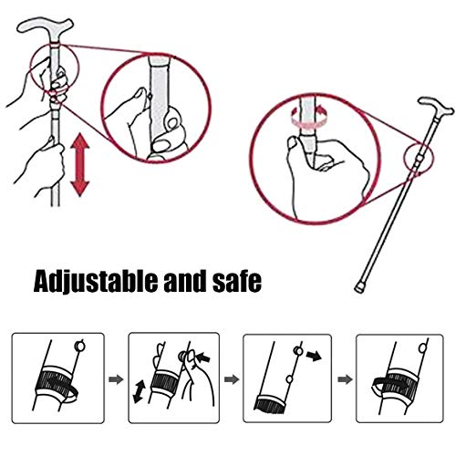 image for Gtlzlz Folding Cane, Trekking Poles for Men, Women, Collapsible Walkin