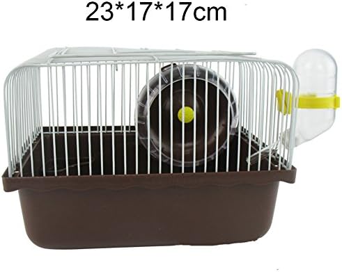 MINIES Traval Hamster Habitat Small Pet House Water Bottle Wheel Cage for Dwarf Gerbil Mouse 9.056.696.69 inch