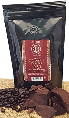 Chocolate Flavored Coffee Whole Bean, Bold 100% Arabica Beans Infused With Huckleberry Chocolate Oil And Chocolate Oil From Spokandy (Chocolate Dessert Coffee)
