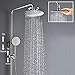 Shower Fixtures with Hand Shower and Tub Spout,SUS 304 Stainless Steel Outdoor Shower Wall Mounted,Brushed Nickel,A5108N-1N,HAOXIN