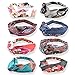 Women's Headbands Headwraps Hair Bands Bows Accessories (Style H), Criss Cross Silk Style E, 8 Pack, One Size