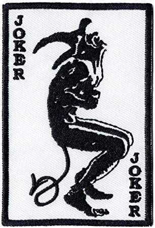 Lucky Patches, Iron on Patch - Joker, Devil Biker Patch , 9 x 6 cm
