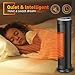 TRUSTECH Portable Ceramic Tower Heater Oscillating Digital Display w/Remote, Overheating & Tip-Over Protection Adjustable Thermostat, 1500W, 8H Timer, ETL Safety Home Office Use, 22-inch, Black