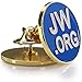 Jw.org Gold Color Necktie Clip and Lapel Pin Set