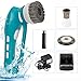 Household Handheld Battery Rechargeable Power Scrubber with Stainless Steal Brush for Barbecue Gas Grill, Kitchen, Bathroom Blue