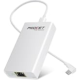 Gigabit PoE to USB C Converter, USB-C to Ethernet Adapter with 23W Charging | Power &amp; Data 2-in-1 RJ45 Port to Type-C Adapter for Smart Phone/Tablet, 10/100/1000Mbps High Speed Plug &amp; Play,IEEE802.3at