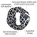 Pop Fashion Quatrefoil Pattern Infinity Scarf for Women - Lightweight, Comfortable Travel Scarf with Hidden Zipper Pocket to Store Phone, Keys, and Wallet - Fashion Scarf for All Seasons (Black)