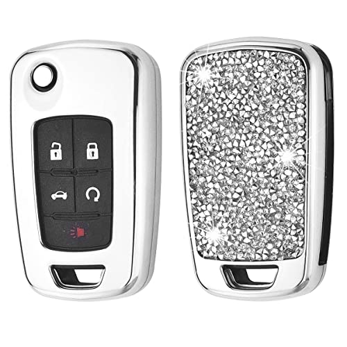 5-Button Flip Remote Key Case Shell Fob For Chevy Equinox Impala - Black