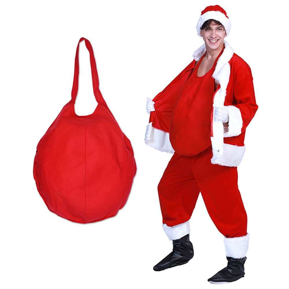 EraSpooky Santa Belly Accessory Fake Padded Belly Red Adult Men Christmas Costume