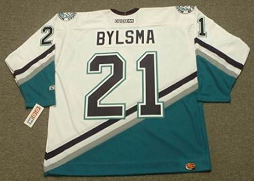 DAN BYLSMA Anaheim Mighty Ducks 2003 CCM Throwback Home NHL Jersey