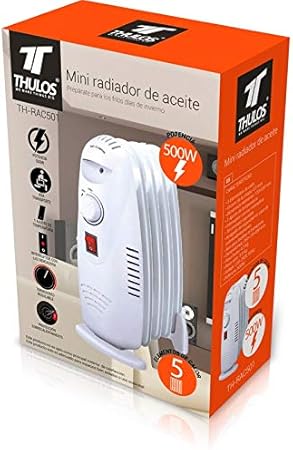 Thulos TH-RAC501 Mini Radiador de Aceite de 5 Elementos de Calor y ...