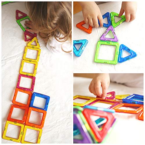 Gepege Magnetic Tiles Building Blocks Toys for Kids, 40 Pcs Preschool Kids Educational Construction Magnetiles Toys Sets