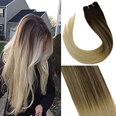 Sunny Dark Brown Highlight With Bleach Blonde Balayage Color Human