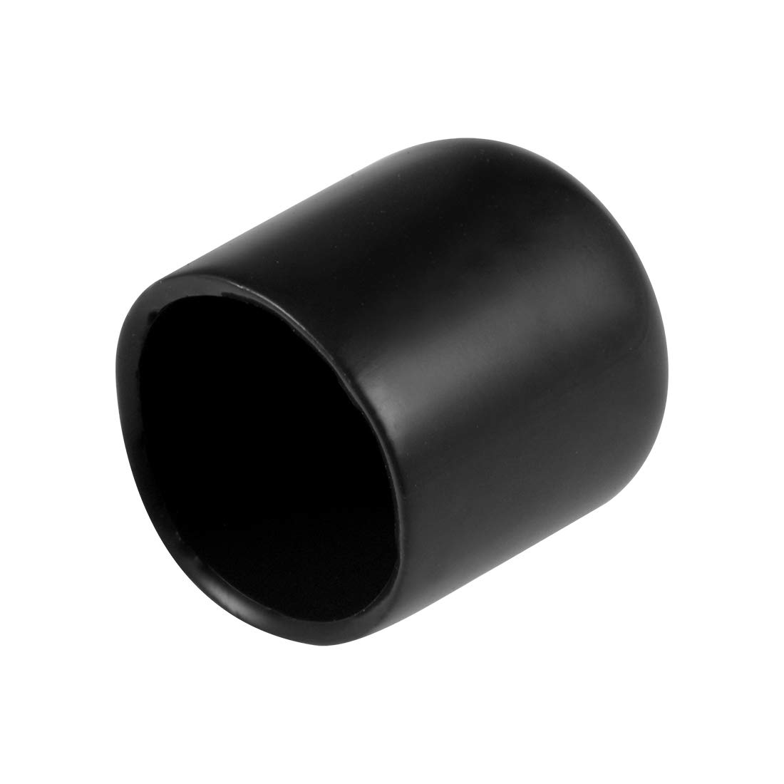 sourcing map 25pcs Rubber End Caps 5/8"(16mm) ID Vinyl Round End Cap Cover Screw Thread Protectors Black
