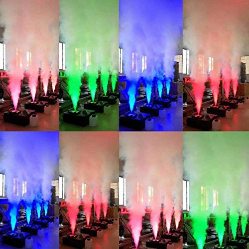 Tengchang 1500W Fog Smoke Machine RGB 3in1 24 LED Light DMX DJ Stage Party Show Wireless Remote Fogger