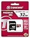 Transcend 32GB MicroSDHC Class 10 UHS-1 Memory Card with Adapter Up to 60MB/s (TS32GUSDU1P)