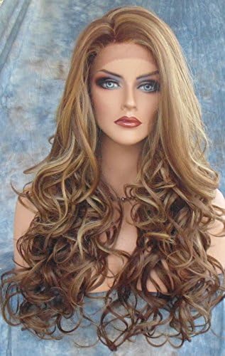 Imcolorful Long Curly Wig New Fashion Big Wavy Hair Heat Resistant Wig for Cosplay Party Costume with Free Wig Cap (Style 6)
